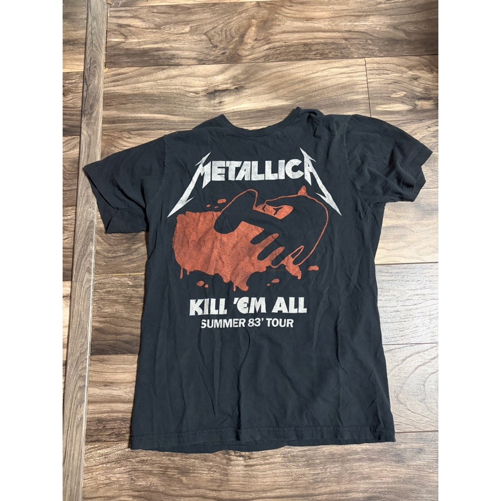 Black Vintage Metallica Kill Em All Concert 1983 Size L 680